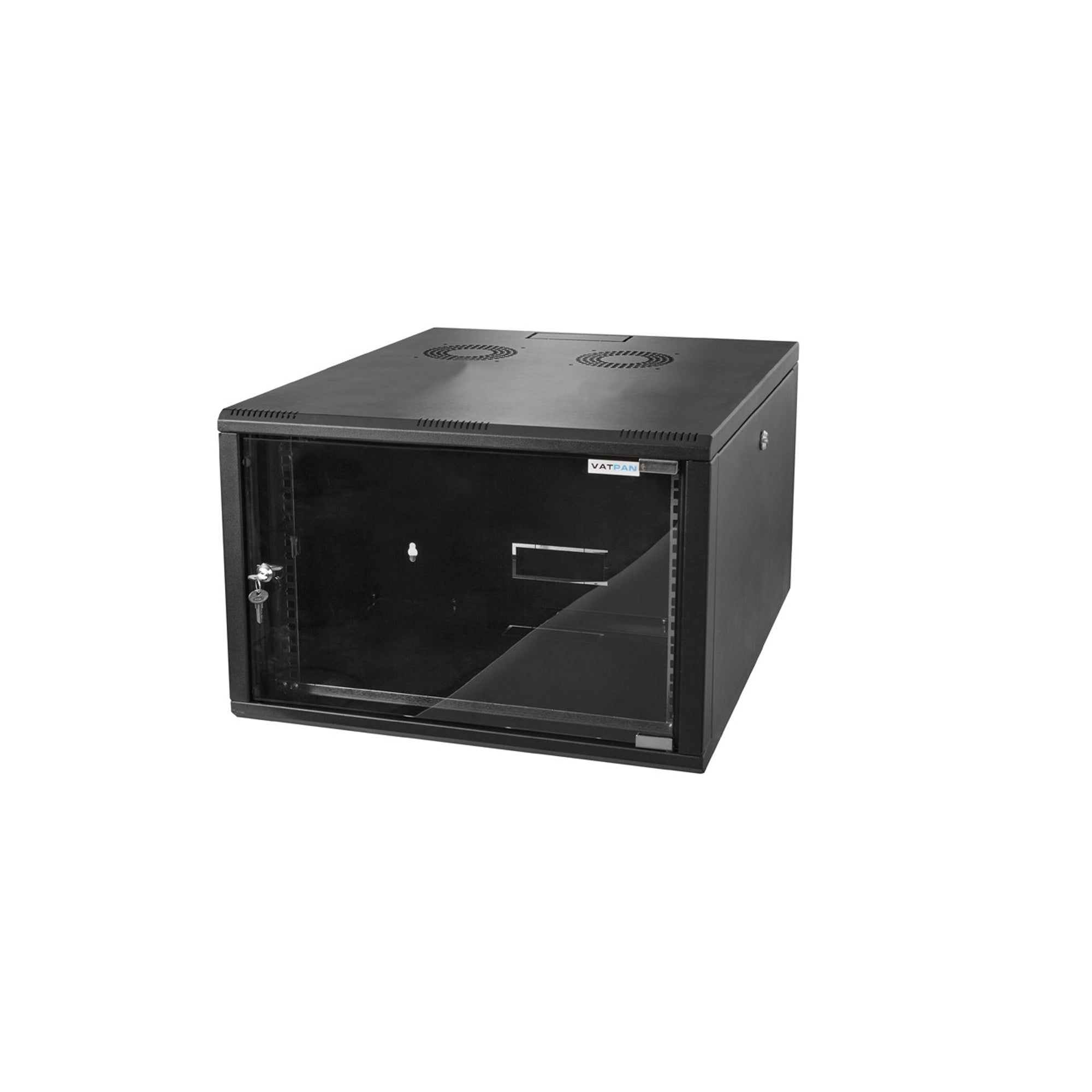 7U Wall Mount Server Rack Cabinet 600 | Rack Mount Data Network Enclosure | 19-inch IT Network Cabinet with 4mm Tempered Glass Panel | 24-inch (600mm) Depth