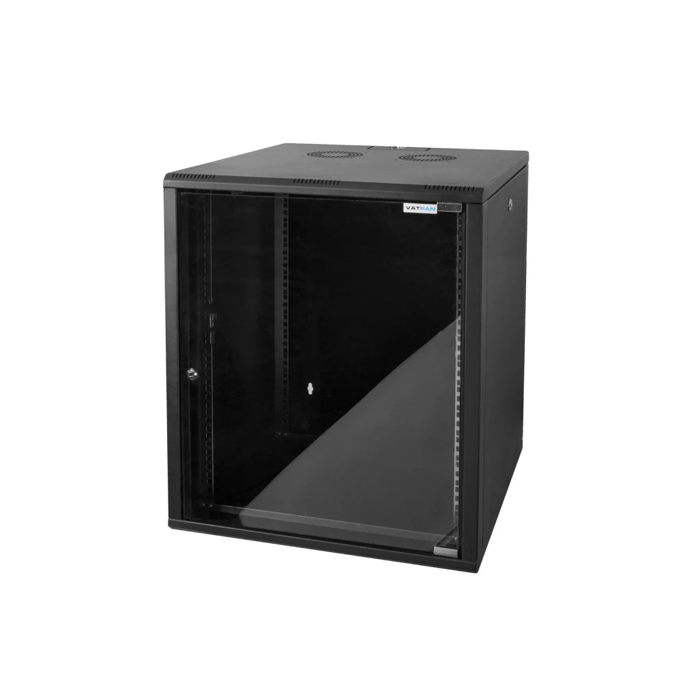 15U 19-inch Wall Mounted Rack Cabinet | Economical & Modular | 4mm Tempered Front Glass Panel | 600mm Depth