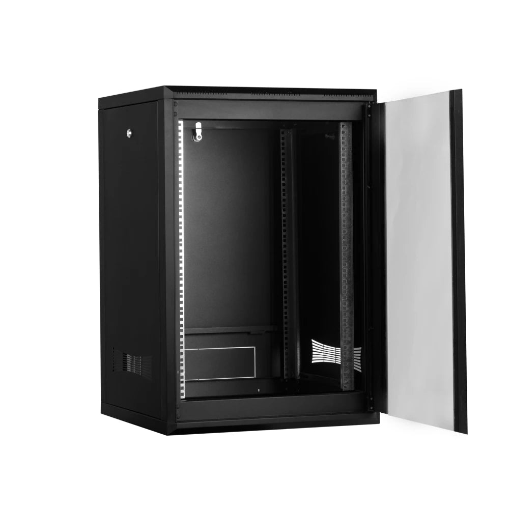 16U 19-inch Free Standing & Modular Server Rack Cabinet | High Quality Network Enclosure with 4mm Tempered Front Glass | Top & Bottom Cable Entries | 600mm Width x 600mm Depth