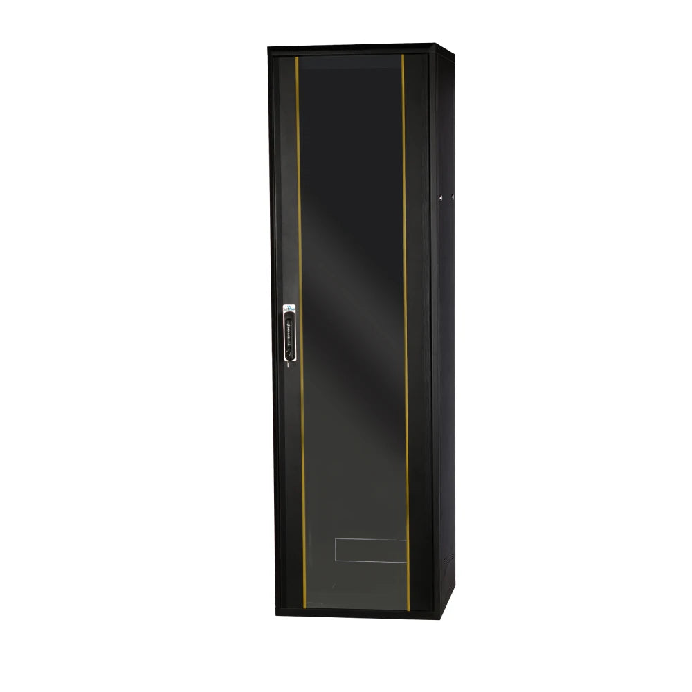 42U Floor Standing Server Rack Cabinet - Free Standing IT Network Enclosure w/ Lock & Tempered Front Glass | Modular with Wheels | 600mm W x 600mm D(24"x24")