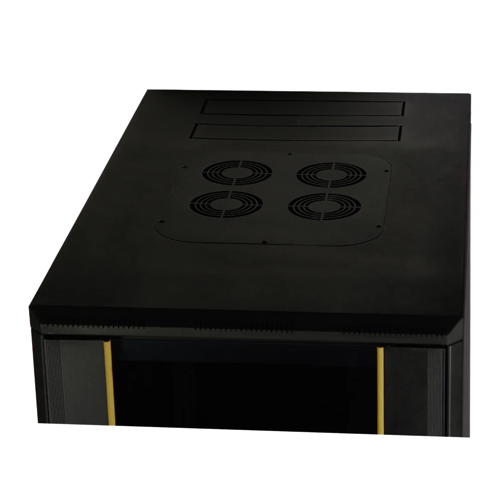 42U Floor Standing Server Rack Cabinet - Free Standing IT Network Enclosure w/ Lock & Tempered Front Glass | Modular with Wheels | 600mm W x 1000mm D(24"x40")