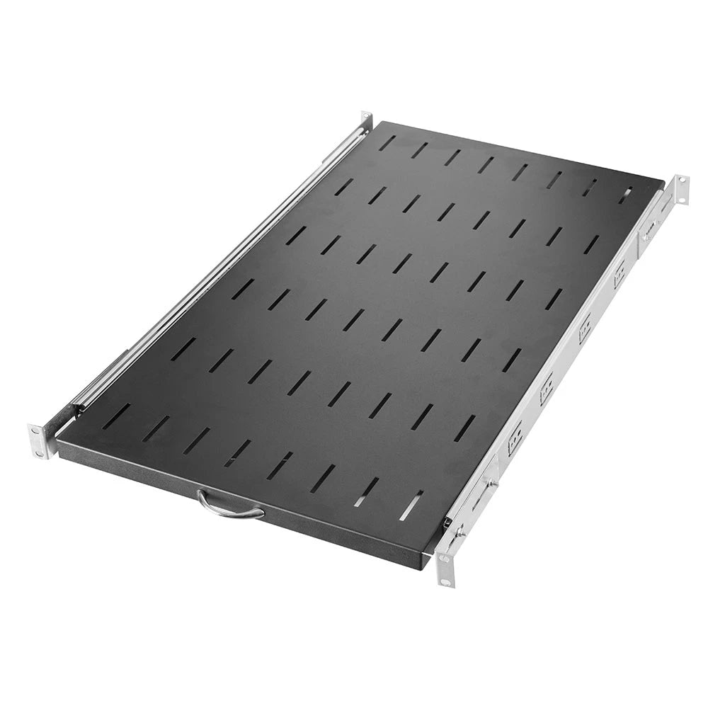 1U Sliding Server Rack Shelf - Vented Rack Mount Shelf for 19-inch Network, Data Center Racks & IT Server Room Cabinets | 800mm Depth