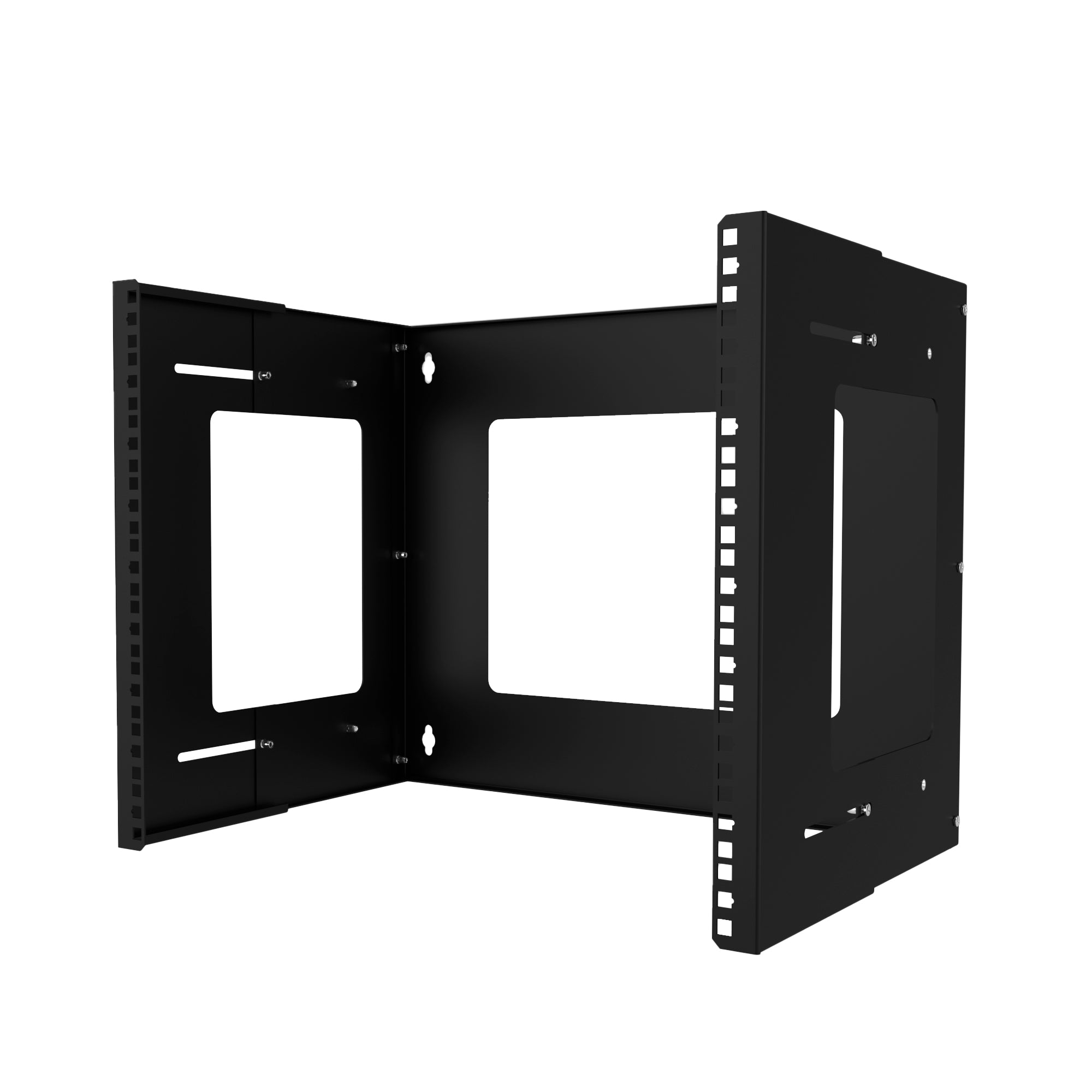 9U Wall Mount Open Frame Network Rack | 19-inch Open-Type Rackmount IT Network Rack | Console Shelves & Adjustable 13.7-inch (350mm) Depth