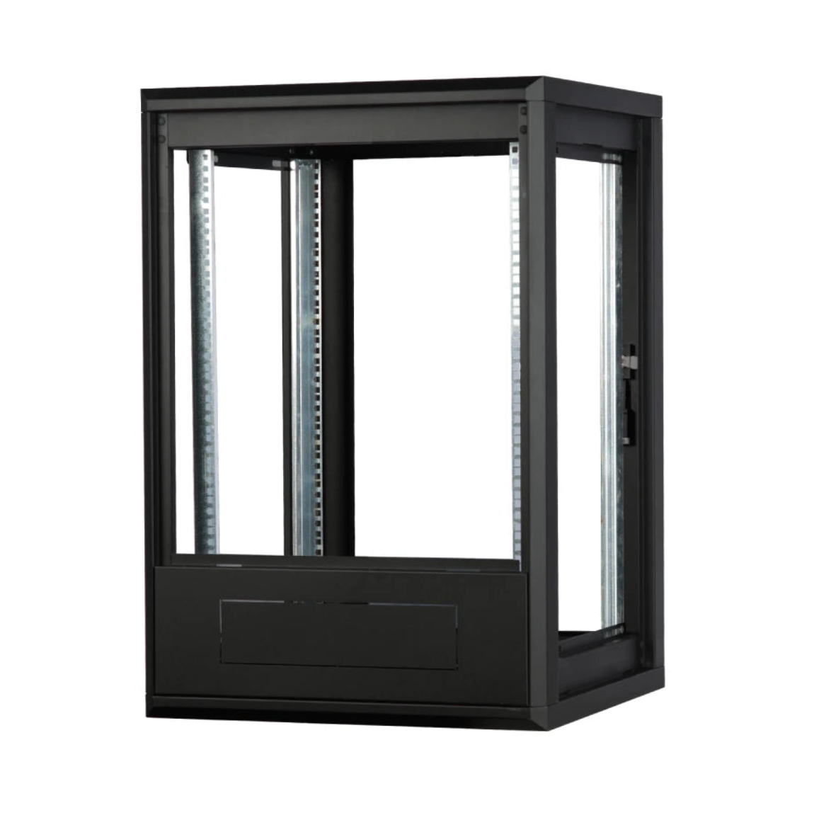 12U 19-inch 600 Depth Free Standing & Modular Server Rack Cabinet | High Quality Network Enclosure with 4mm Tempered Front Glass | Top & Bottom Cable Entries (Copy)