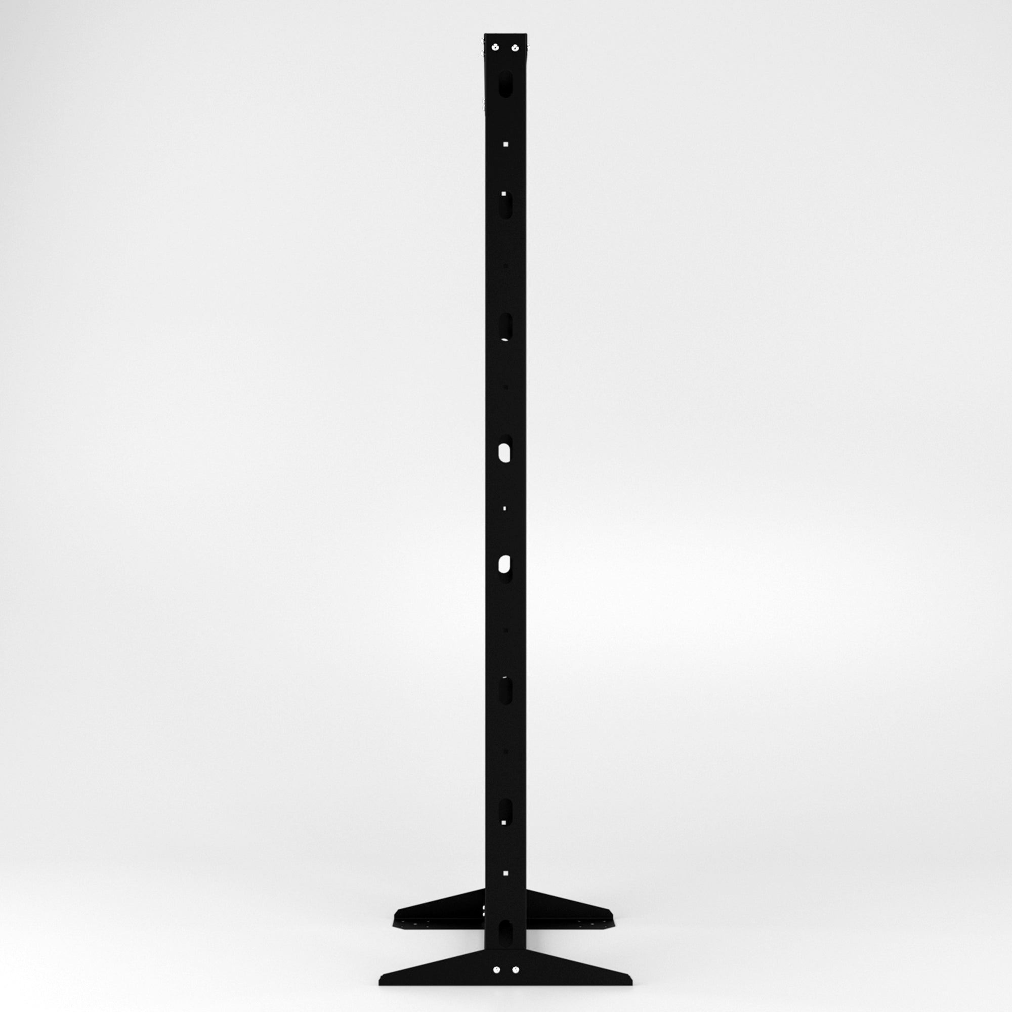 Adjustable open frame server rack with floor mountable design for strong support.