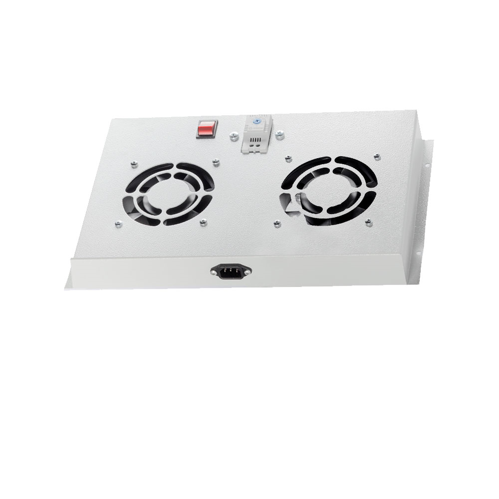 Durable fan module with thermostat for outdoor cabinets, offering reliable ventilation control.