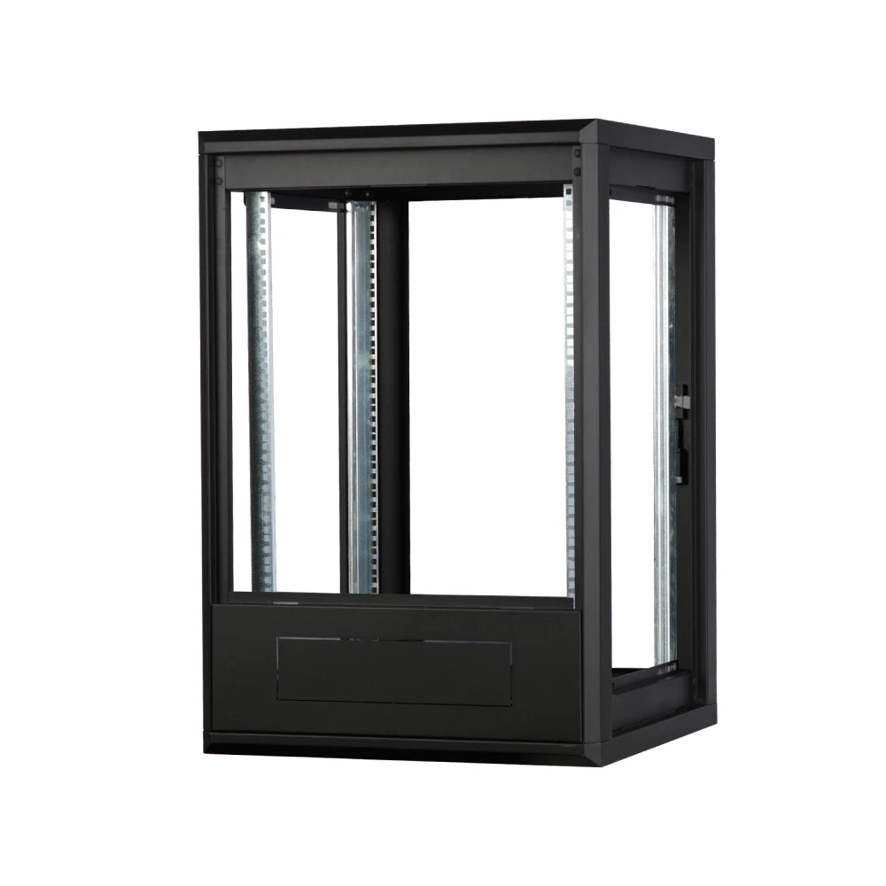 Floor standing network enclosure server rack cabinet for high performance data center solutions.