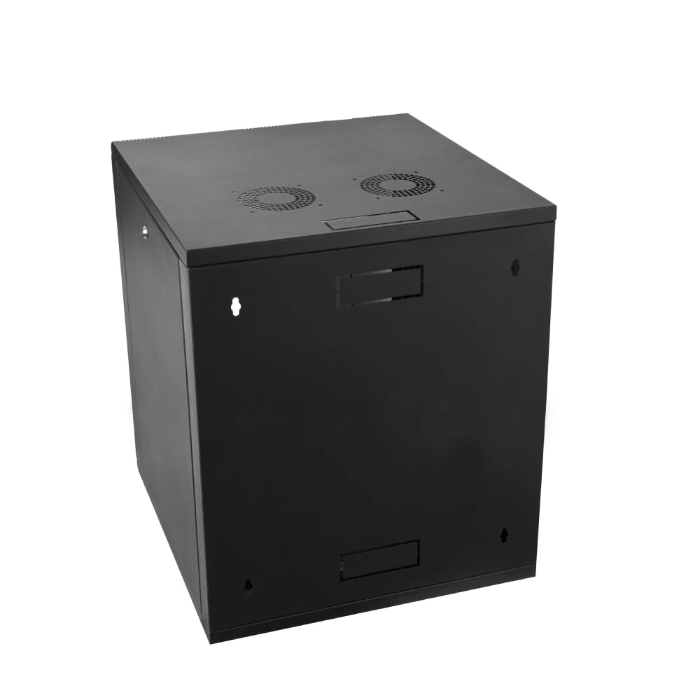 Network data rack mount server cabinet wall enclosure provides durable IT infrastructure support.