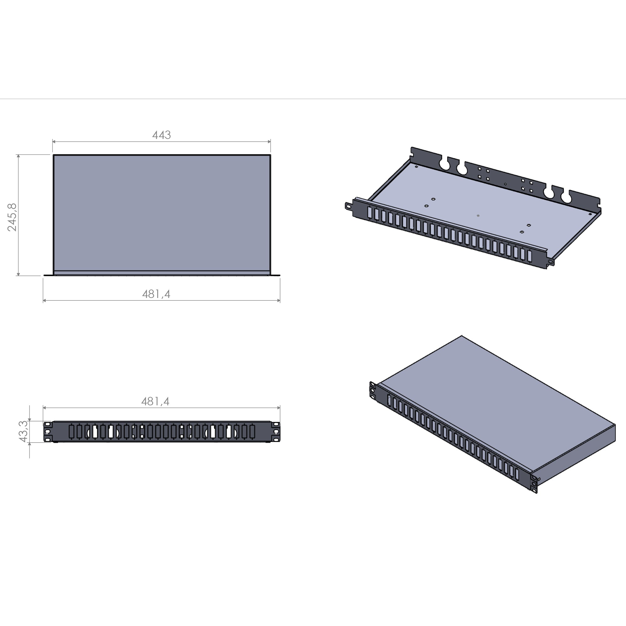 Sturdx fiber optic patch panel designed for secure and reliable cable installation.