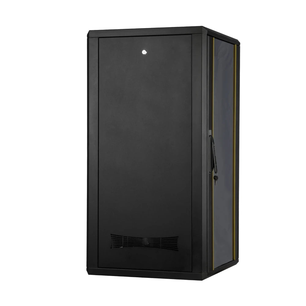 Sturdx tempered glass server rack cabinet offering reliable storage with a modern design.